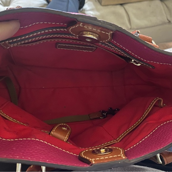 Dooney & Bourke Pink Tote with Brown Accents - Picture 8 of 8